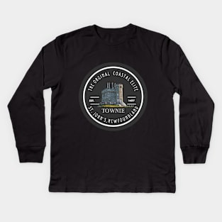 TOWNIE T-Shirt, The Original Coastal Elite ST JOHNS NEWFOUNDLAND Kids Long Sleeve T-Shirt